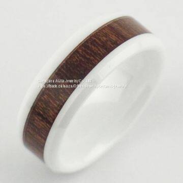 Engagement Zirconia Ceramic Jewelry Brown Ring , ODM / OEM photo-4