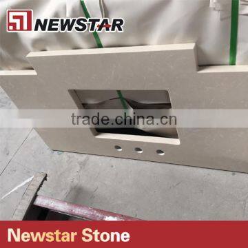 Newstar grey marble vein venus quartz countertop for bathroom