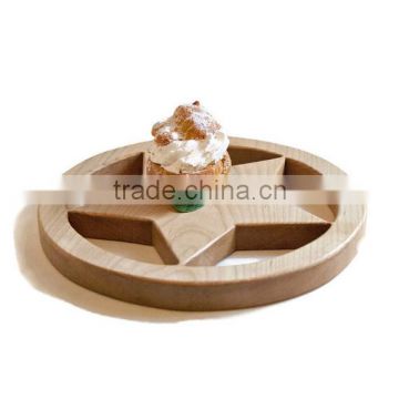 New Design Five Point Star Wooden Trivet Wooden Pot Holder Hot Food Holder Oak Wood Cup Holder Food Safe