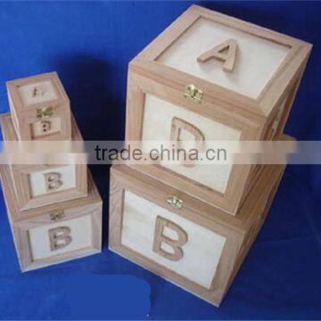 High quatlity unfinished decor wooden gift boxes