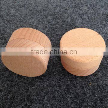 Vintage Style Round Shape Wedding Wooden Ring Box For Valentines Engagement Natural Bearer Box Rustic Jewellery Box Holder photo-2