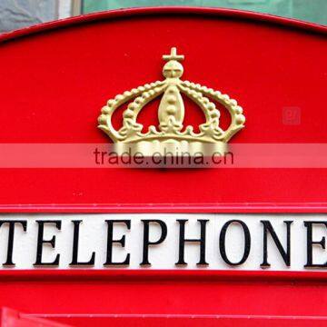 Botou Hengsheng 2015 Powder Coated Red Steel Metal Antique London Telephone Booth photo-2