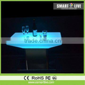 Supply all kinds of car turning LED table,bar height LED table chairs