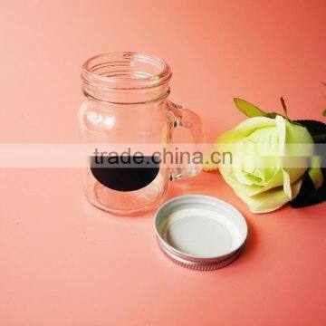 120ml Baby Use Glass Mason Jar for Ejuice With Black Frosted and Tin Lid photo-2