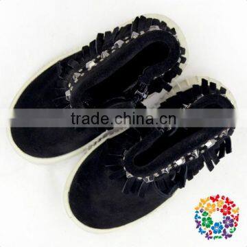 Children Boys And Girls Hard Sole Tassel Anke Boots Faux Suede Moccasin Shoes photo-5