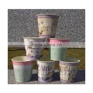 Victoria Decoration/ Garden Flower Pot/Eco-friendly Flower Pot/Hanging Metal Small Flower bucket/Can