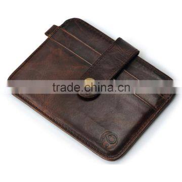 Genuine Leather Wallet Men Crazy Horse Card Holder Credit Card Holder Rfid Blocking Customized photo-2