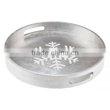 Silver lacquer serving tray