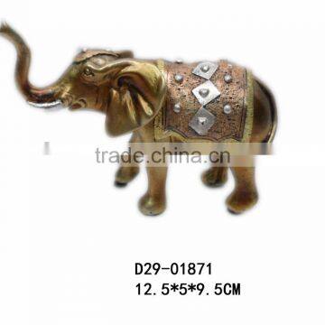 Resin golden elephant for home decor