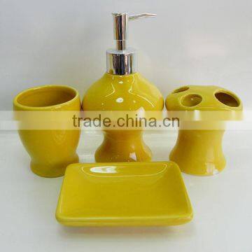 Wholesale Yellow Bathroom Accessories Set photo-6