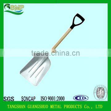 wooden handle snow aluminium shovel