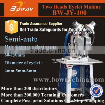 Two heads electirc semi automatic eyelet buttonhole machine