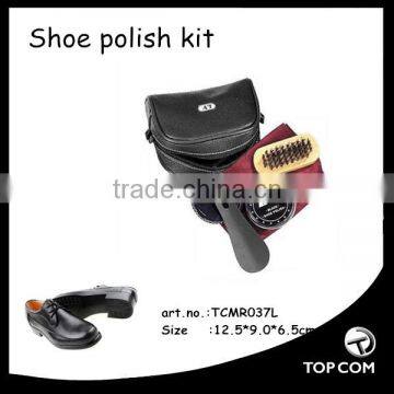 PU Leather Case Promotional Shoe Polish Set Travel Shoe Care Kit photo-5