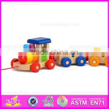 2016 Hot Sale Baby Wooden Educational Train Toy, Top Fashion Kids Wooden Educational Train Toy W05C071 photo-6