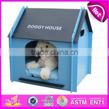 2015 new style Cute pet house for dogs, High quality handmade wooden dog bed W06F002C