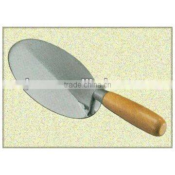 Carbon steel wooden handle round corner bricklaying trowel