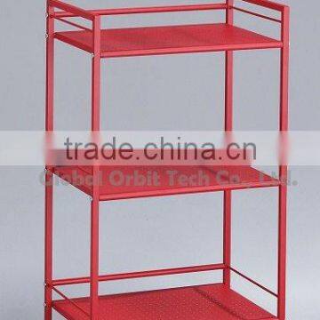 3 tier metal book shelf/magazine rack/ sheet metal storage rack