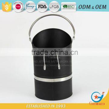 homeware powder coating black ash holder iron metal coal bucket