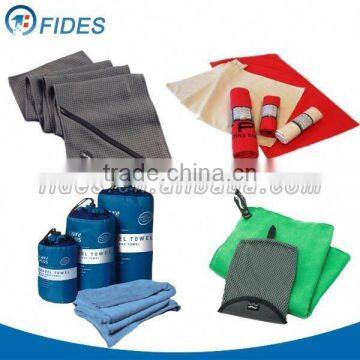 nano 80% polyester 20% polyamide microfiber gym towel with printing logo