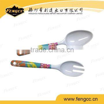 Flower Pattern Melamine Spoon for Soup