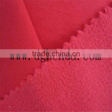 red knitting fabric bond red polar fleece fabric for garment