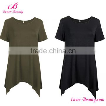 Hot Sale Fashion Ladies Loose Designs Cotton Blouse Ladies