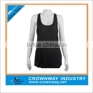 Custom Quick dry Sports Plain Sleeveless T Shirt For Women