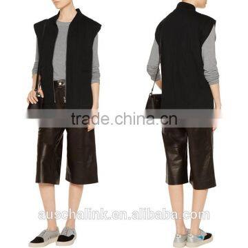 Best Selling Fashion Style Women Cheap Black Cotton Travel Vests photo-4