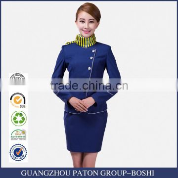 Navy Blue Airline Uniforms Flight Attendant Outfit