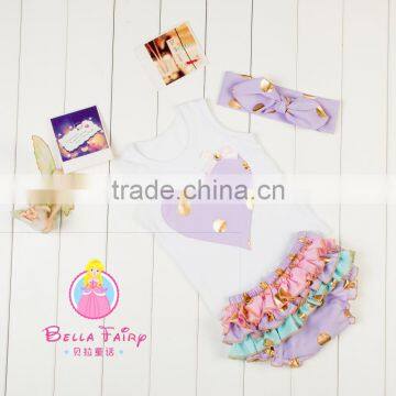 Wholesale Kids Clothes Outfits Wholesale Clothing Dubai Ruffle Shorts Set photo-5