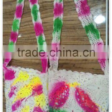 2015 New Design 100% Cotton Handmade Fashion Embroidered Luxury Crochet Handmade Shoulder Bag photo-3