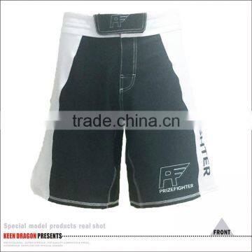 White and Black MMA Shorts Durable Martial Arts in Sportswear Men photo-2