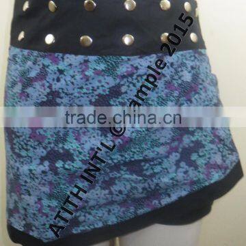 100% Cotton Ladies Printed Mini Skirt photo-3