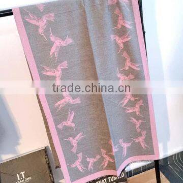 High Quality 2017 Spring Women Scarf New Coming Flamingo Printed Pattern Imitated Cashmere Material Girl Cappa photo-3