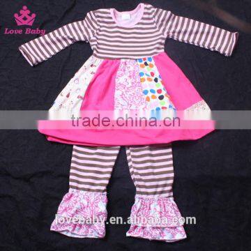 Turkey Wholesale Children Clothes Bubble Splicing Flower Outfits Sets LBYTZ001-67 photo-2
