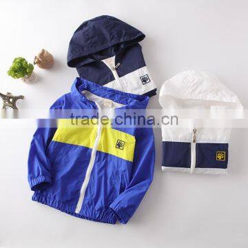 S16138A Kids Toddler Boys Jacket Coat Spring Autumn Hooded Windbreaker