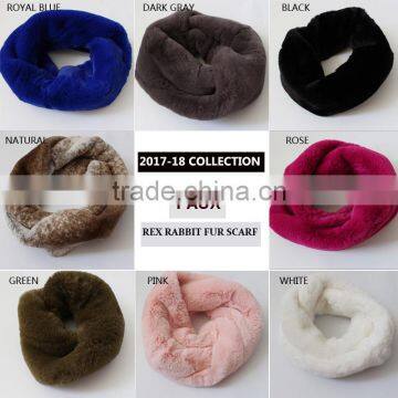 Myfur Customize Wholesale Fashion Design Trendy Circular Fake Fur Soild Color Neck Scarf photo-6