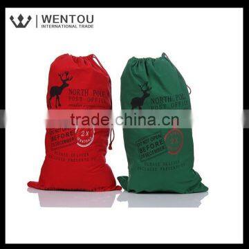 Wholesale Christmas Canvas Santa Sack With Red Drawstring photo-4