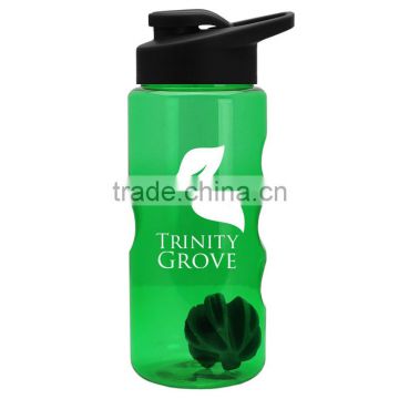 USA Made 22 oz. Shaker Bottle With Drink-Thru Lid - BPA-free, features a mixing ball and comes with your logo