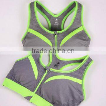 Patchwork Grey Girl Sport Seamless Hot Sexy Xxxx Sports Bra photo-5