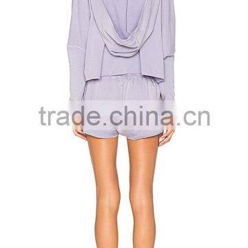 2017 OEM Custom Plain Womens Tracksuit Set Ladies Tracksuit Morning Run Blank Tracksuit With Hood photo-3