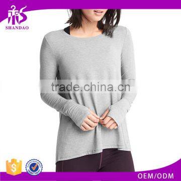 Guangzhou Shandao Manufacturers Fashion Loose Fit Fitness Long Sleeve yoga wear wholesale