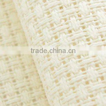 Hot sell high quality China 100% cotton fabric 14 CT clear hole beige white cross stitch cottonfabric