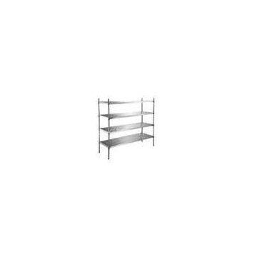 4 Tier Commercial Kitchen Stainless Steel Shelving Units SS304# / 201# / 430#