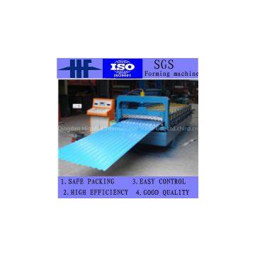 Colored Glazed Steel Roof Tile Roll Forming Machine