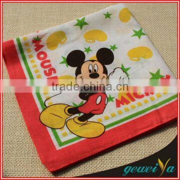 Cotton Cartoon Mickey Mouse Printed Children's Handkerchiefs