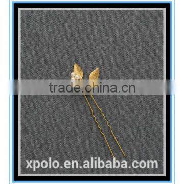 2016 Fashion Gold Small Wedding Hair Combs Gold Leaf Bridal Hair Comb Yiwu Wholesale photo-2