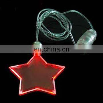 red led necklace star