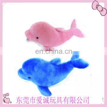 Lovely stuffed& plush dolphin toy green and pink color