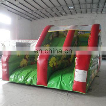 Animal theme world 0.55mm PVC giant inflatable double lane slip super slide